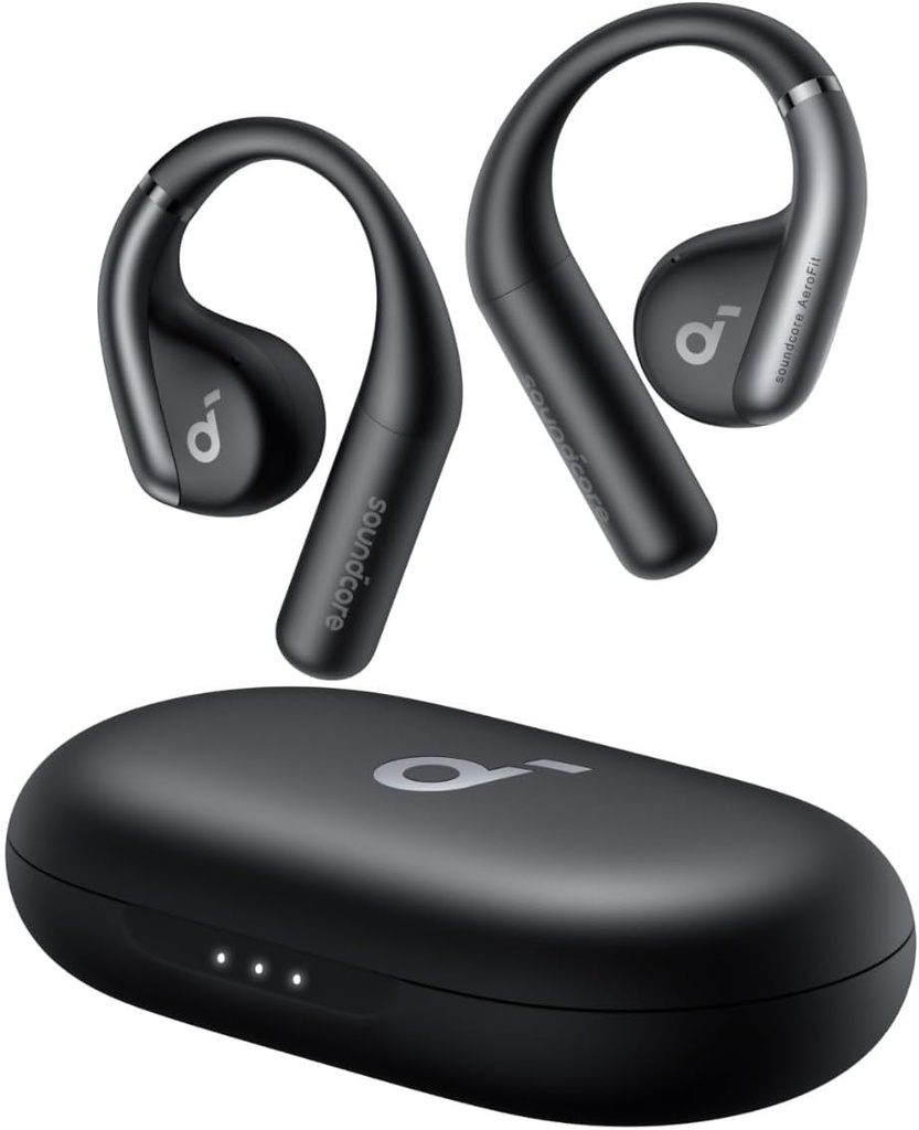 Soundcore par Anker, Casques d'oreilles ouverts AeroFit, Ultra Comfort, Snug Fit, Crochet d'oreille ergonomique, Son équilibré, IPX7 imperméable, 42H Playtime,Petite oreille amicale,App Control,Clear Calls,Earbuds sans fil