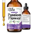 Wild & Organic Passion Flower Tincture - Mood Support - Calming Passionflower Supplement - Passiflora Incarnata Liquid Extract - Vegan, Sugar & Alcoholvrije Herb Drops - 4 fl oz