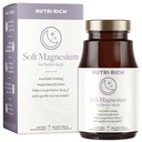 Nutri-Rich Magnésium Glycinat Chélalate, Magnésium 400mg,Vitamine pour mieux dormir, Huile MCT, haute puissance, Absorption facile, Muscle, Santé cardiaque, Relaxation, 90 Compte, Sans gluten, Pas de soja, Non OGM