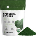 Kate Naturals Biologische Spirulina Poeder. Nutrient Dense Superfood voor Smoothies en sap (2 lb, USDA gecertificeerd, niet-GMO, Glutenvrij)