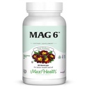 Magnesium B6 Mag 6 Magnesium Glycineer met vitamine B6 Bevorder gezonde botmineralisatie, ondersteuning zenuw- en spierfunctie, energiemetabolisme - niet-GMO, veganistisch, glutenvrij, Kosher 60 capsules