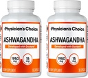 Arts KEUZE Ashwagandha 1950mg Biologische Ashwagandha Root Powder met Black Pepper Extract, Stress Support, Mood Support Supplement, 90 Veggie Ashwagandha Capsules - 2 PCK