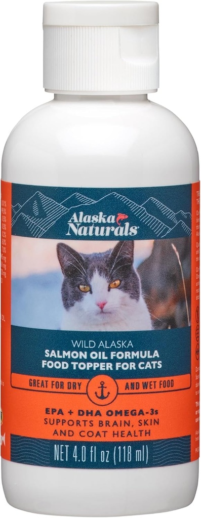 Alaska Naturals Wild Alaska Salmon Oil Formula Cat Food Topper 