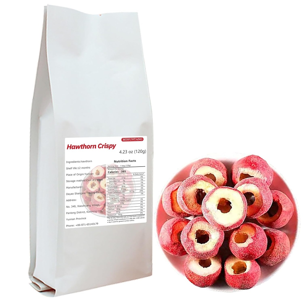 Gedroogde Hawthorn 4.23oz - Zaadloze Hawthorn-Whole Hollow Hawthorn steel-Zure, zoet en knapperig -Hawthorn thee