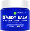 Truremedy Naturals Remedy Balsem met theeboom olie, 2 oz - verzachtende vochtinbrengende voor ruwe gebieden - voedende voet en lichaam balsem met theeboom, Lavender, en Eucalyptus