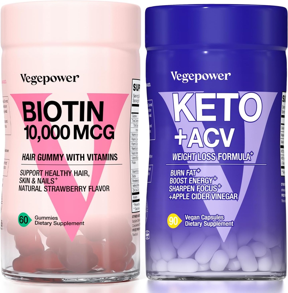 Biotine Haargroei Vitaminen + Premium Keto Pillen 