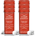 Menthes de caféine de Viter Energy (120 pièces) - 40 mg de caféine, sans sucre, végétalien, complexe de vitamines B, supplément énergétique pilules de caféine (cannelle, 6 paquets)