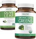 Olive Leaf Extract & Organic Super Greens (4-maand supply) Pure Plant Power Bundle of Olive Leaf Extract (120 Capsules) Super Strength & Organic Super Greens (180 Tabets) Biologische Superfood