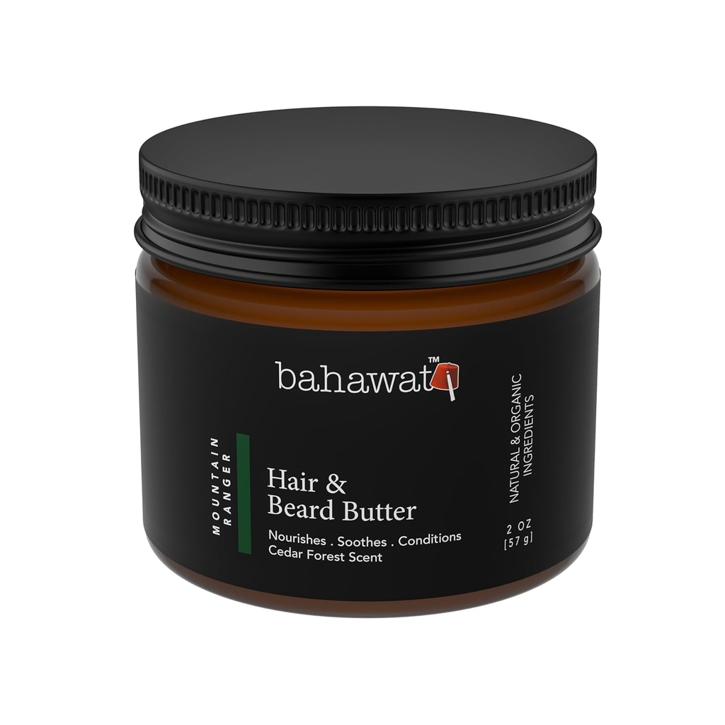 BAHAWAT Hair & Baard Butter for Men Leave-in Conditioner - Cedar Forest geur - Versterken & Verzachten