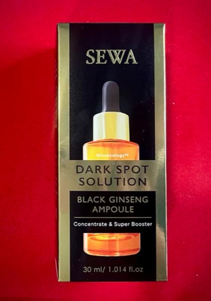 Sewa Dark Spot Solution Black Ginseng Ampoule Concentrate & Super Booster 30ml. Malasma Treatment, 1.01 Fl Oz (verpakking van 1), Pack of 1
