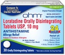 Ohm Loratadine 10 mg Allergie Geneeskunde - Non Drowsy All Day Allergie Relief, 24 uur Antihistamine, Orally Desintegring Tablets, Effective Relief, voor leeftijden 6 en ouder - 30 Tellen