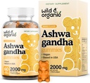 Wild & Organic Ashwagandha Gummies 2000mg - Supplément de soutien d'humeur avec/Ashwagandha Root Extra Strength - Suppléments calmants naturels Gummies - 60 Végétaux, Chews non-OGM