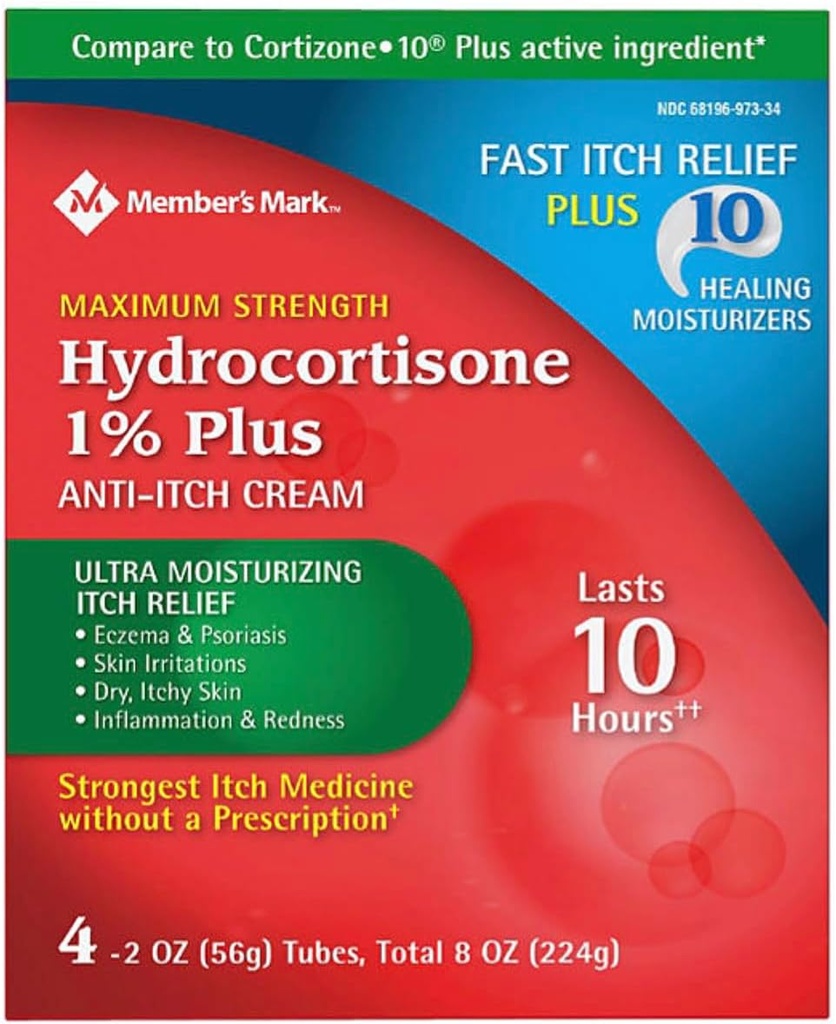 Mark Hydrocortison Cream 1%, Net Wt. 4x2 oz. = 8 oz.