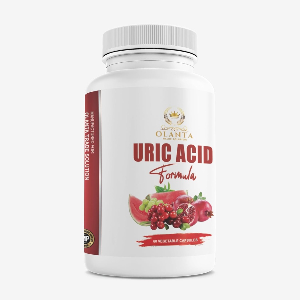 Generieke urinezuurondersteuning - URIC Acid Complex - Selderijzaad, Granaatappel, Kurkuma, antioxidant Pillen, Melkdistel Supplement, Tart Cherry, Green Coffee Beans, Citroenzuur - 1 Fles 60 Capsules
