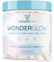 La peau et les ongles de cheveux WONDERCOW Vitamines w/Bovin Colostrum, Collagène, Acide hyaluronique, Biotine, Zinc, & Lactoferrine.