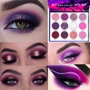 BINGBRUSH 12 Kleuren Glitter paars roze Goedkope Eyeshadow Make-up Palet, Helder High Pigmented Metallic Shimmer Rainbow Kleurrijke Pressed Eyeshadow Eye Make-up Set voor meisjes