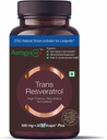 Pure Trans Resveratrol 500 mg met Bio Perine Anti Aging Skin Care Antioxidant Supplement for Heart Health & Daily Immune Support 30 Veg Capsules 