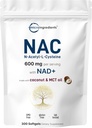 NAC 600 mg met NAD+, 300 Softgels 