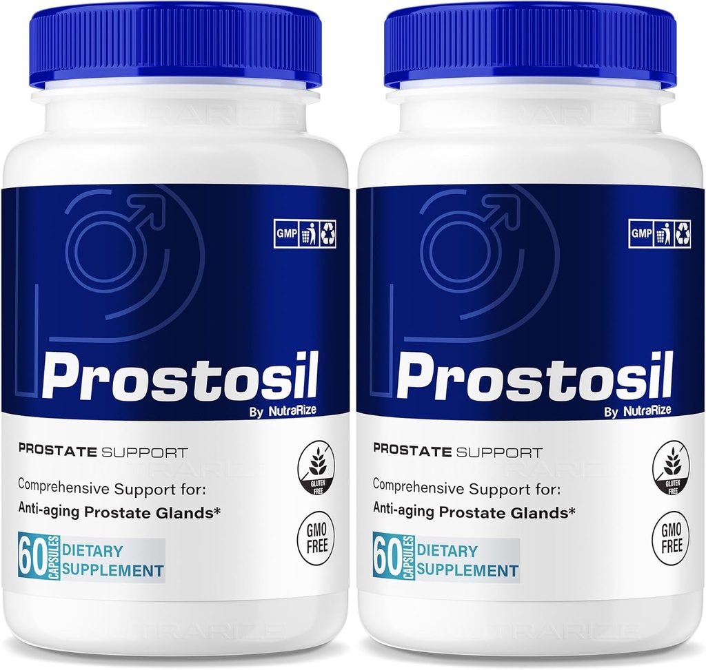 (2 Pack) Prostosil Capsules, Alle Natuurlijke Formule voor Prostate Health Support, Maximale sterkte kruidensupplement voor controle en algemene gezondheid, Prosto sil vitamine pillen Official Review (120 Capsules)