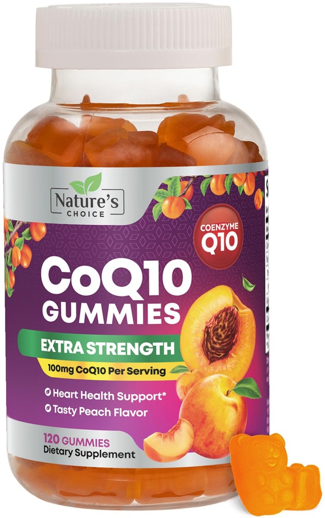 CoQ10 Gummies for Adults - Coenzyme Q10 100mg Per Serving - 3X Strength, High Absorptie Antioxidant Supplement for Heart Health Support & Energy Production - Co Q10 (Coq 10) Supplementen - 120 Gummies
