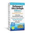 Natuurlijke factoren RxOmega-3 Ultra Kracht - Dieetsupplement voor Brain & Heart Health Support - Eye Health Supplement met EPA & DHA - Supplement met Omega-3 vetzuren - 60 Softgels (30 porties)