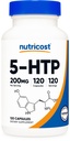 Nutricost 5-HTP 200mg, 120 Vegetarische Capsules (5-Hydroxytryptofaan) - Non-GMO & Glutenvrij