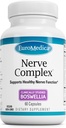 EuroMedica Nerve Complex - Herbal Supplement with Bioactive Vitamin B12 - Circulation & Nerve Health Support Supplement - Vegan Capsules with Boswellia Serrata - 60 Capsules