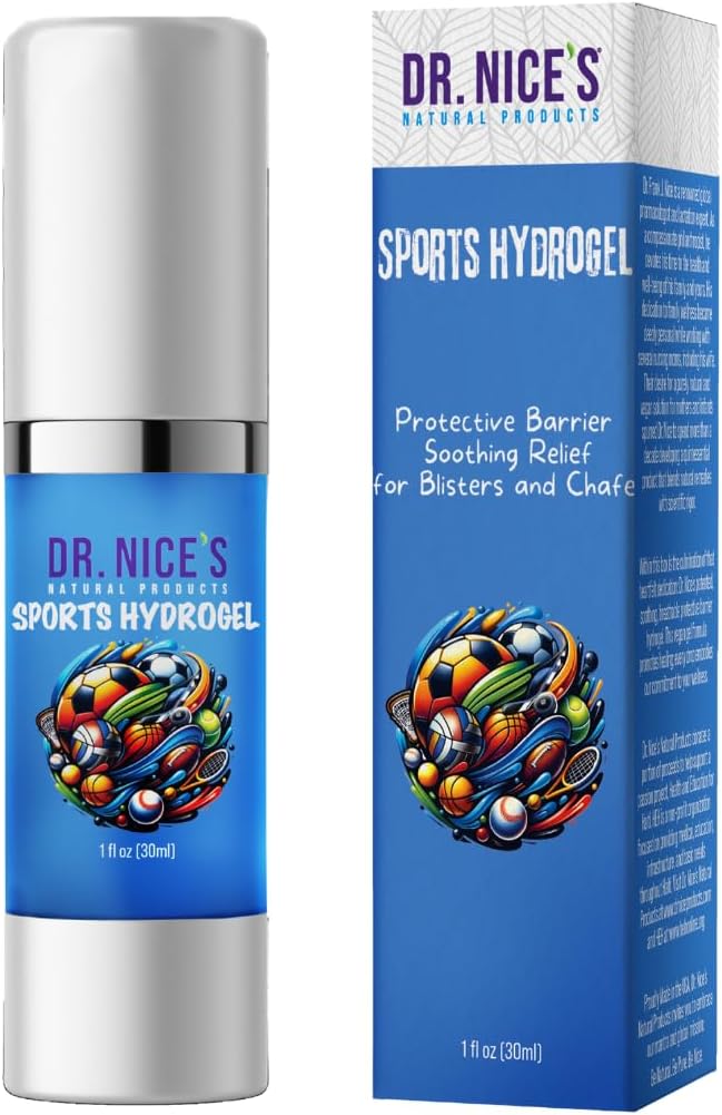 DR. NICE'S Sports Hydrogel - Verzachtende huid Vernieuwen voor kleine blisters, Scrapes, Wrijving of Weer Chap of Chafe Discomfort