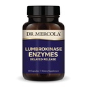 Dr. Mercola Enzymes Lumbrokinase - Formule de libération différée - Supplément alimentaire pour le soutien cardiovasculaire et énergétique - Sans OGM, sans gluten et sans soja - 30 capsules (30 portions)