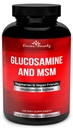 Divine Bounty Glucosamine Sulfate Supplement (2000mg per Serving) with MSM - 240 Small Vegetarian Capsules - No Shellfish or Harmful Additives