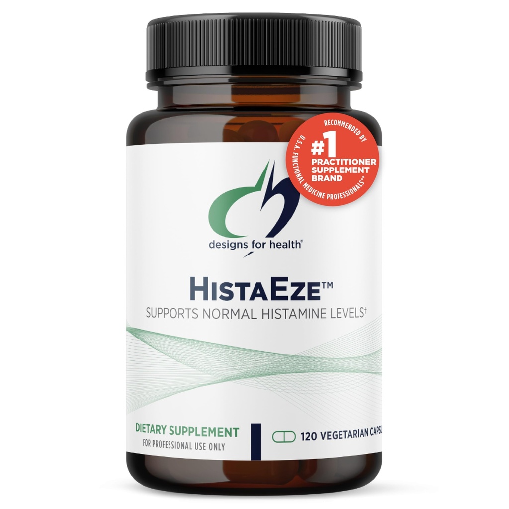 Designs for Health HistaEze - Quercetin with Stinging Nettle Extract, Luteoline + Vitamine C - Ontworpen om normale histamineniveaus te bevorderen - Non-GMO Supplement (120 capsules)