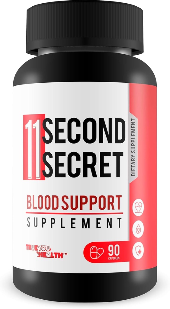 11 Second Secret Blood Support Supplement - Onze beste Sugar Health Blood Health Formula - Geavanceerde Blood Health Formula - Kurkuma Berberine Kaneel Gluco Support Supplement