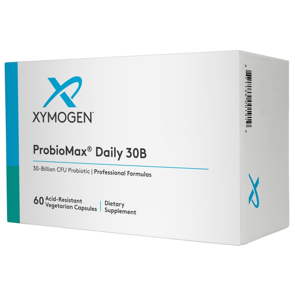 XYMOGEN ProbioMax Daily 30B - Probiotiques végétariens, laitiers et sans gluten pour la santé digestive - Suppléments nutritionnels probiotiques pour les femmes et les hommes - ProbioMax Daily DF (60 capsules)