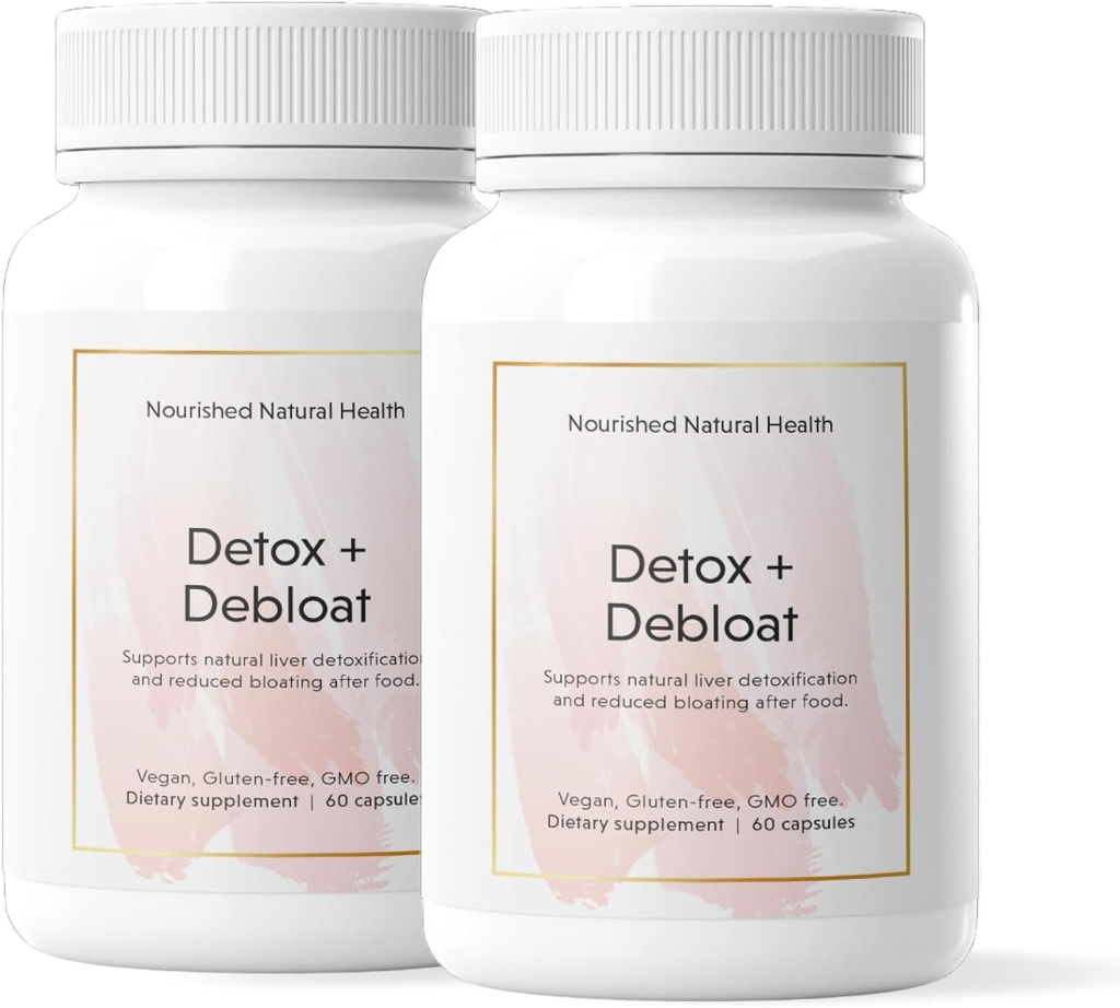 Gevoede natuurlijke gezondheid Detox + Debloat - Melkdistel & Dandelion wortel Vegan Supplement voor vrouwen - Bloating Relief & Digestie Ondersteuning - 120 capsules