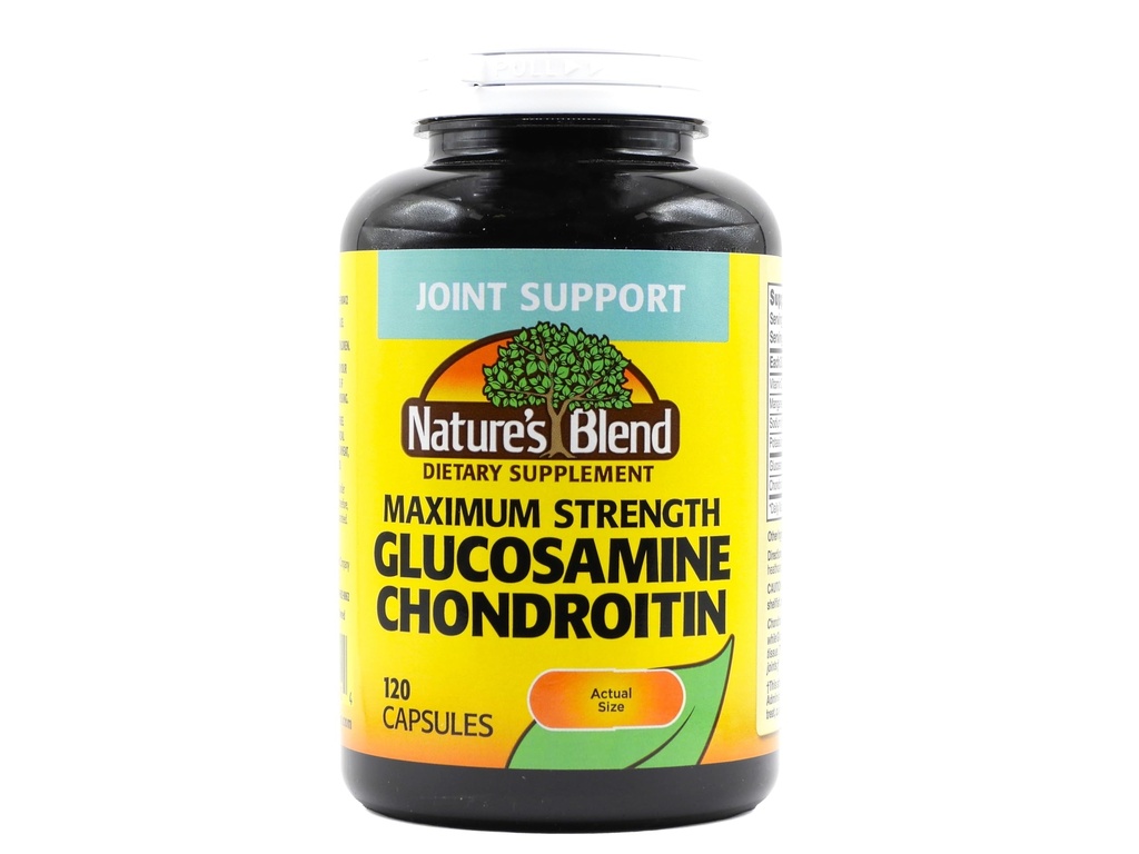 Glucosamine Chondroitin Maximale sterkte 120 Capsules by Nature's Blend