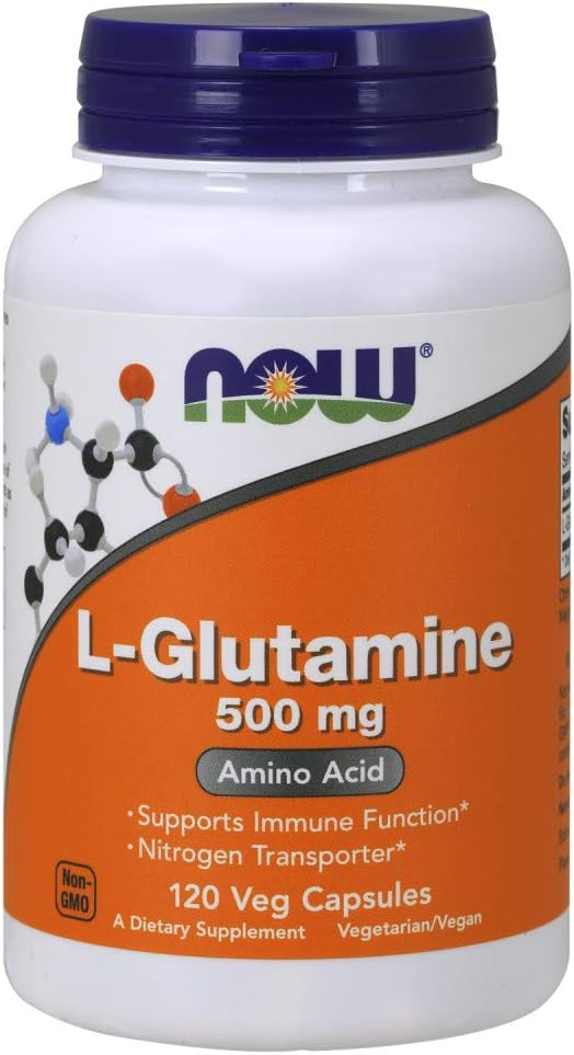 NOW Foods L-Glutamine 500mg - 120 st (verpakking van 2)