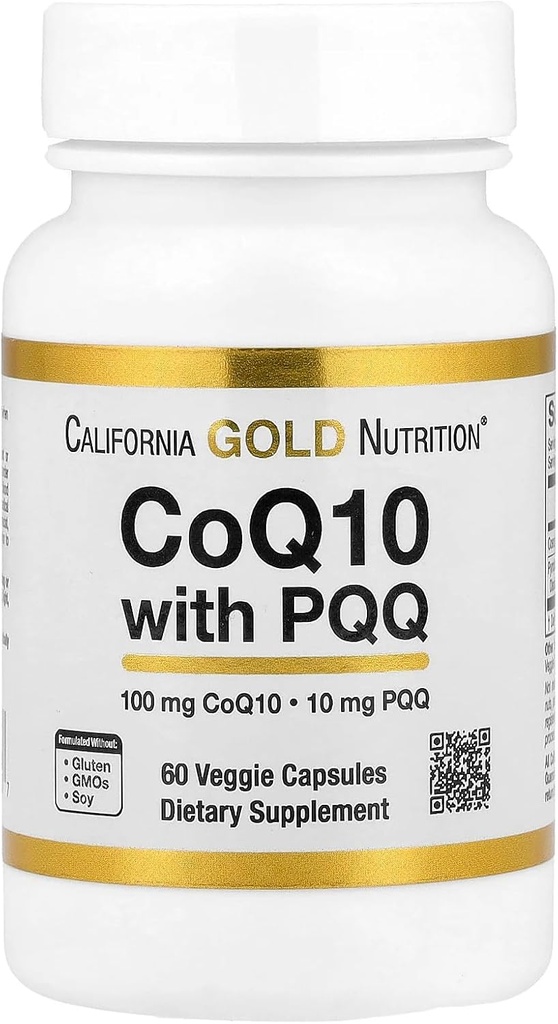 Lake Avenue Nutrition CoQ10 avec PQQ, 100 mg, 60 gélules de Veggie