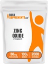 BulkSupplements.com Zinkoxidepoeder - Zinkoxidesupplement, Mineraalsupplement voor Immuunondersteuning - Glutenvrij, 50mg per portie, 250g (8.8 oz) (verpakking van 1)