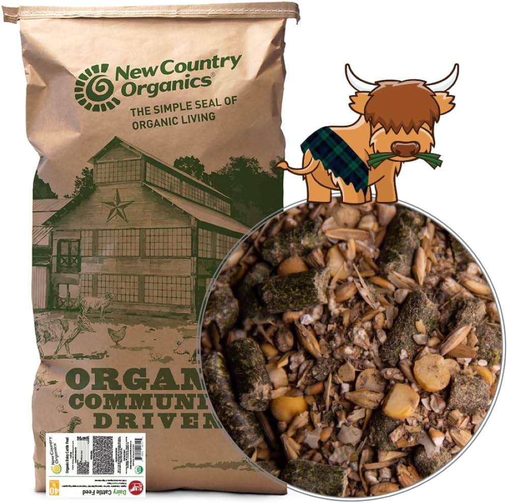 New Country Organics (en anglais seulement) Alimentation animale pour bovins laitiers (en anglais seulement) Sans soja et sans maïs (en anglais seulement) 16 % Protein (en anglais seulement) Certifié biologique et non OGM (en anglais seulement) 40 lb