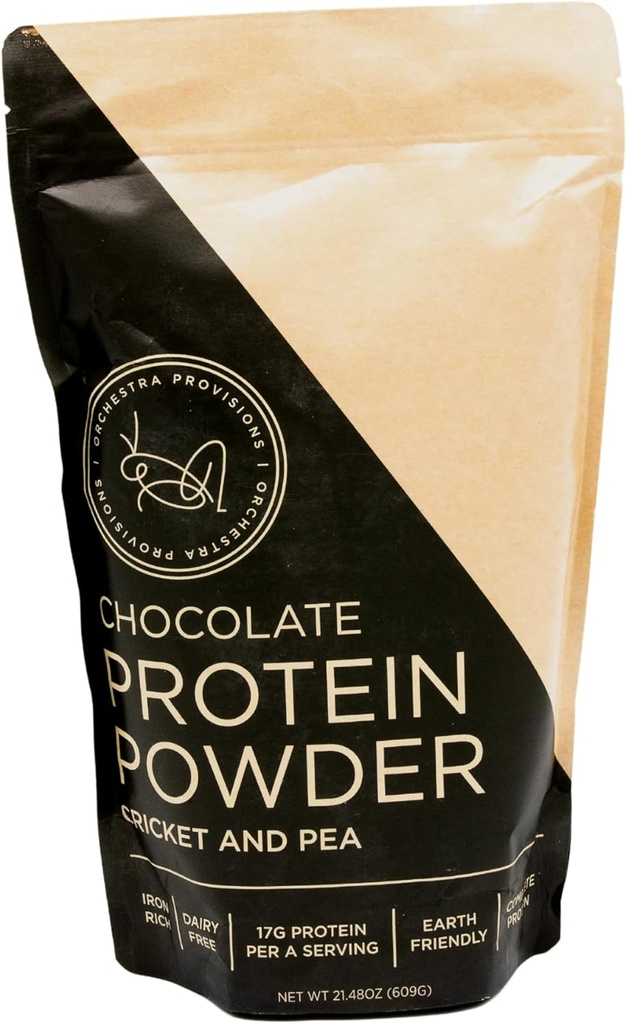 Chocolate Cricket en Pea Proteïne Poeder Blend, 17 g Complete Proteïne, Lactosevrije, Weivrije