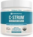 Poudre de colostrum biologique C-Strum®, 60 % igG, première lactation, herbe, supplément de colostrum Max Strength de vaches laitières allemandes - Gut, immunité, peau et soins capillaires (60 portions)