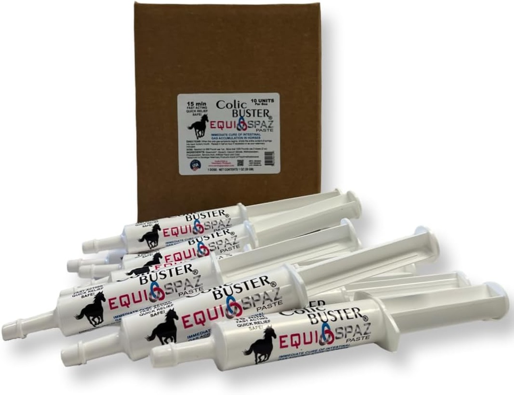 Supplément de digestion du cheval à l'accumulation de gaz intestinal immédiatement guéri - Soulage le colique en 15 minutes par Saratoga Produit vétérinaire (10 paquets)