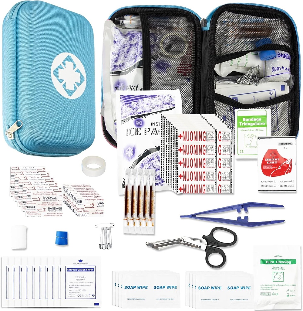 Car-Home Survival First-Aid Kit Emergency-Kit - Blue 273Piece Equipment Travel supplies EHBO Set Home Essentials Camping Wandelen YIDERBO