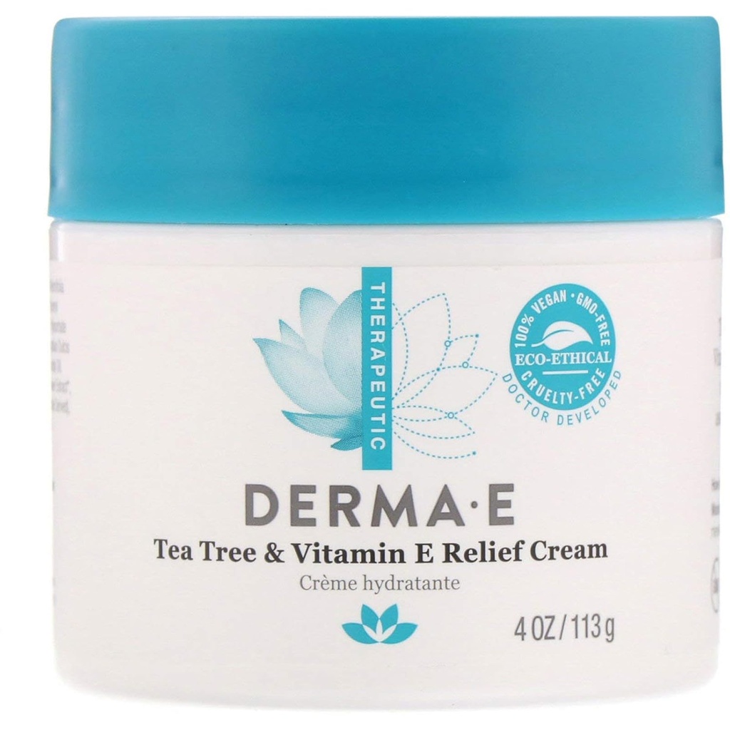 Derma E Theeboom en vitamine E Relief Cream, Verpakking van 2