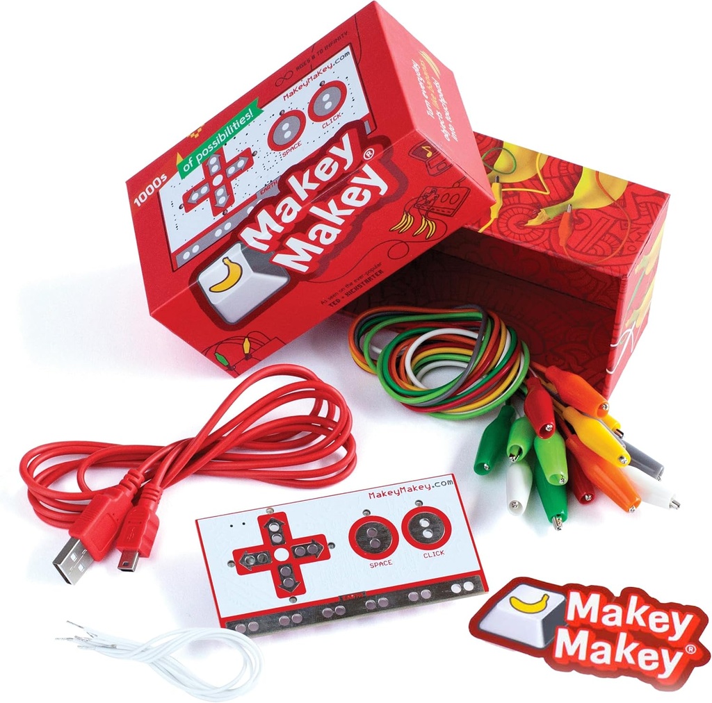 Makey Makey STEM Kit van Joylabz, Educational Science Kits, 1000s of Engineering and Computer Coding Activities, Hands-on Technology Learning Fun, Engineering Kits for Kids, STEM Kits