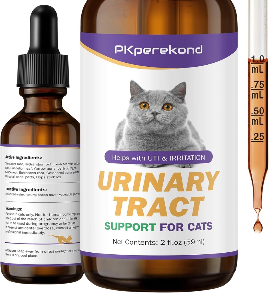 Urinaire traktatie steun voor katten - UTI behandeling voor katten - Urinaire traktatie gezondheid, Relives Urinaire kristallen, nieren en blaas ondersteuning supplement, 2 oz CATNEW