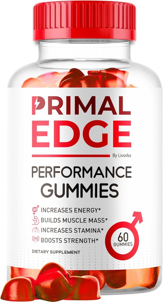 Primal Rand Heren Gummies, Primal Rand, Primal Rand Gummies, Primal Rand Advanced Formula Gummies, Primal Rand Supplement Gummy, PrimalEdge Ondersteuning Supplement Gummies, 60 Gummies voor 1 maand