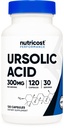 Nutricost Ursolic Acid 300mg, 120 Capsules - Vegetarisch, Niet GGO, Glutenvrij, Sojavrij