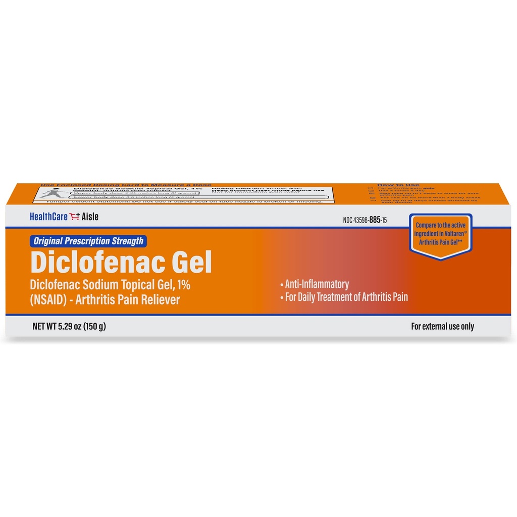 Gel Diclofénac, 1 %, arthrite, soulagement de la douleur - tube de 150 g - AINS
