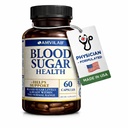 Blood Sugar Health Natural 20 Kruiden en vitamines met kaneel, Alpha Lipoic Acid ter ondersteuning van gezondheid, niet-GMO, voor mannen Vrouwen, ondersteunt gezonde energieniveaus - 60 Kruidenpillen - 30 dagen levering